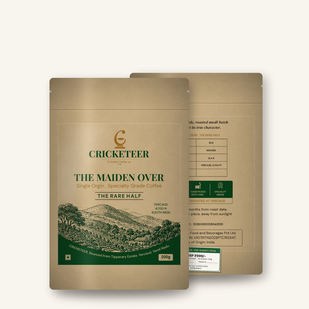 The Maiden Over — Tipperary Estate Coffee, front and back